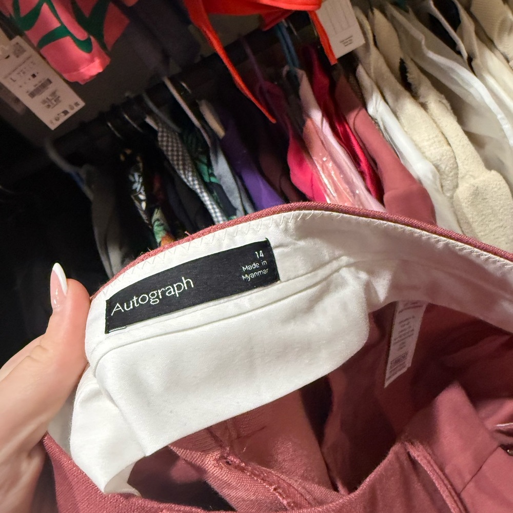 RARE M&S Pink Suit Pants ASO Kate Middleton - Picture 2 of 5